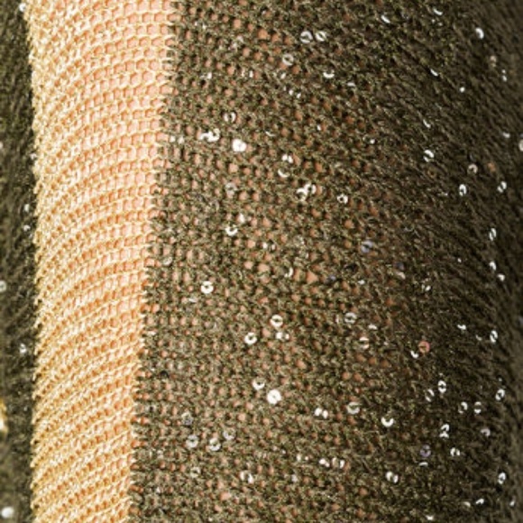 SEQUIN METALLIC DOUBLE V SWEATER - Picture 3 of 3